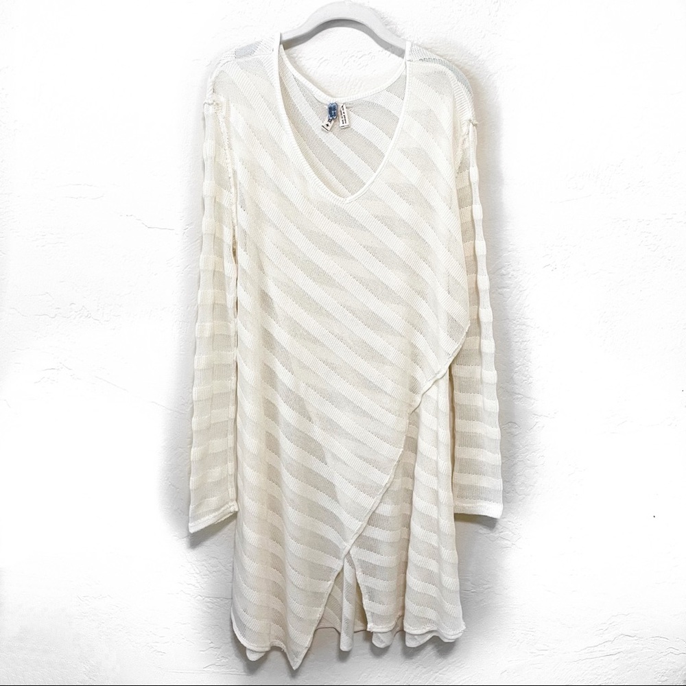 free people WE THE FREE Boho Oversized Faux Wrap V-Neck Sweater - M